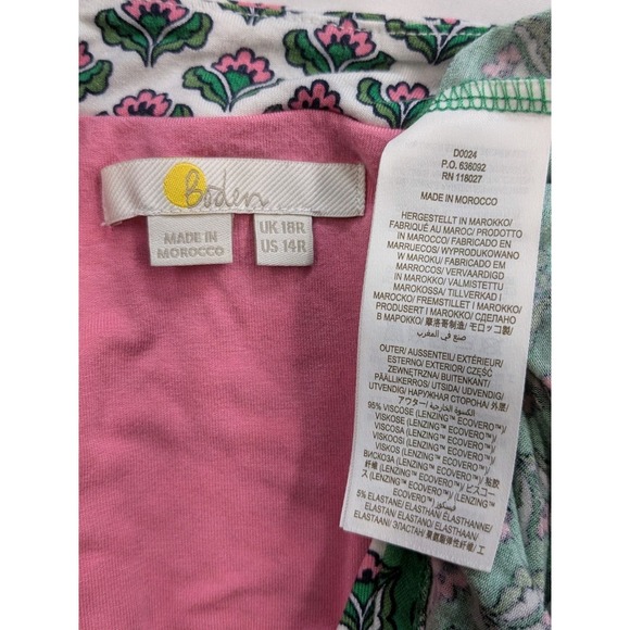 Boden Eva Jersey Midi Dress Womens Size 14 Floral Boho Feminine Cottagecore 2816 - Picture 3 of 5